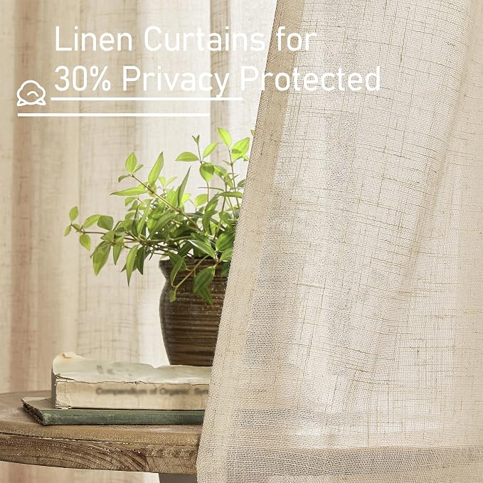Light Filtering Linen Curtains 78 inches Long - Image 5