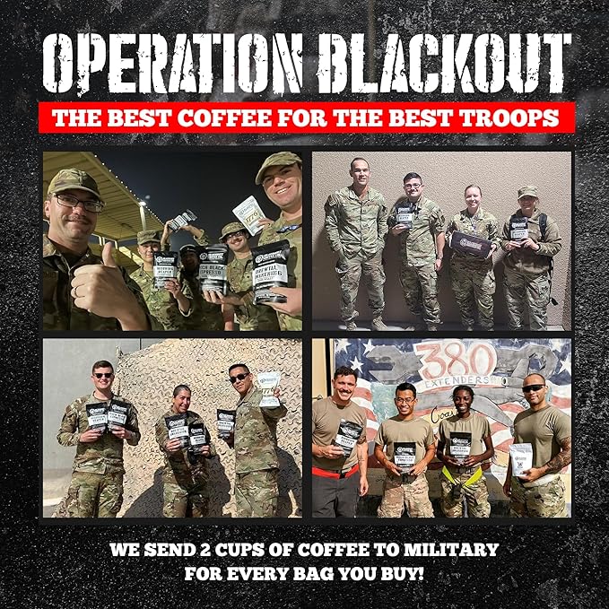 Blackout Coffee Chocolate Cherry Flavored Medium Roast - Freshly Roasted in the USA - 12 oz Ground Coffee Pouch