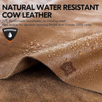 Vgo... 1-Pair Unlined Safety Cow Grain Leather Work Gloves Men, Rigger Gloves, Builder Gloves, Water Resistant, Palm Patched (Size XL, Brown, CA9597WP)