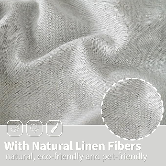 YoungsTex 90 Inches Length Linen Curtains - Image 3
