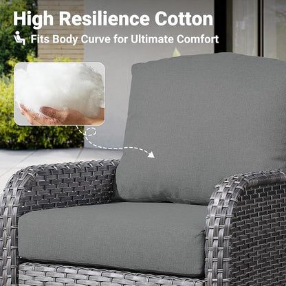 ovios 2-Piece Patio Furniture Set, Outdoor Wicker Sofa - Image 5