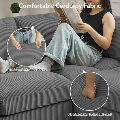 114'' U-Shaped Sectional Couch - Image 4