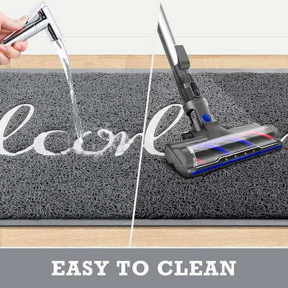 Grey Door Mat Welcome Mats Outdoor Indoor Doormat - Image 4