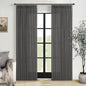 Dark Grey Pinch Pleated Linen Semi Sheer Curtains by Twodrapes