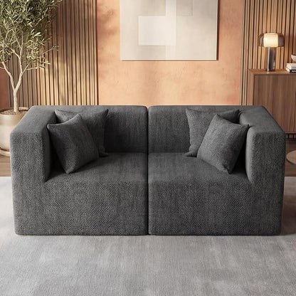 MONVANE 75" Loveseat Sofa, Comfy Chenille Cloud Couch - Image 7