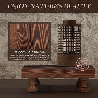 EOSAHR Farmhouse Pine Wood Risers - Image 6