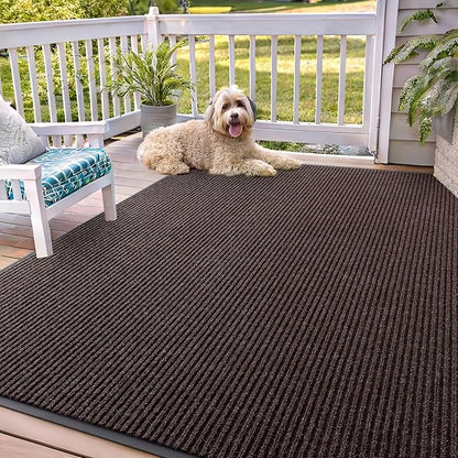 OLANLY Front Door Mat 71x47, Waterproof Heavy-Duty Indoor Outdoor Doormat | Tan by OLANLY