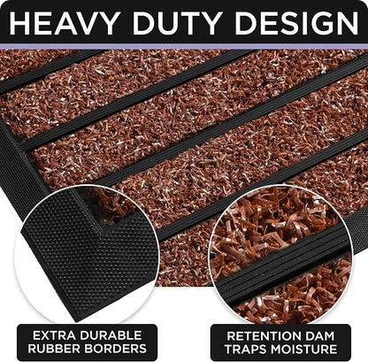 Ubdyo Extra Durable Door Mat Outside Entrance | Dirt Trapping, Non-Slip Backing - Image 5