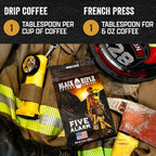 Black Rifle Coffee Company Ground Coffee Medium Roast - Roasted Blend Made from Pure Arabica Beans - Colombian & Brazilian Beans - Veteran Founded & American Made (Five Alarm, 12oz Bag)