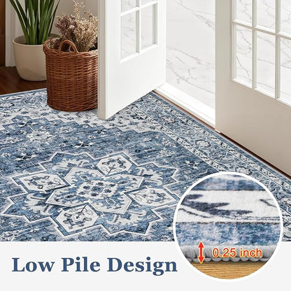 10x14 Area Rugs Living Room: Washable Vintage Rug - Image 9
