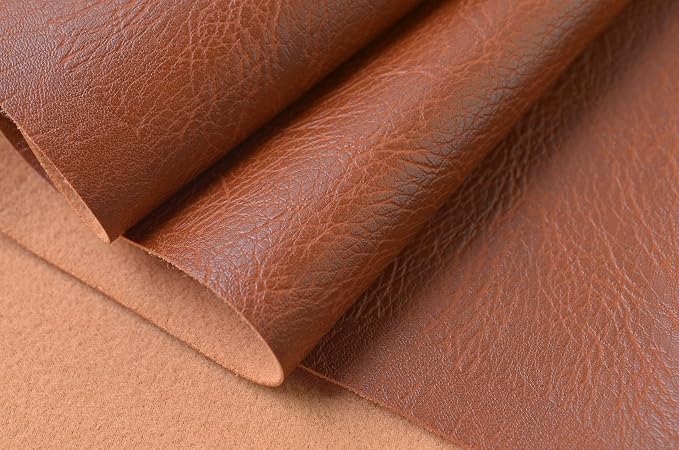 Wento Thick 3 Yard Faux Leather Fabric Soft Skin Grain PU Leather - Image 2