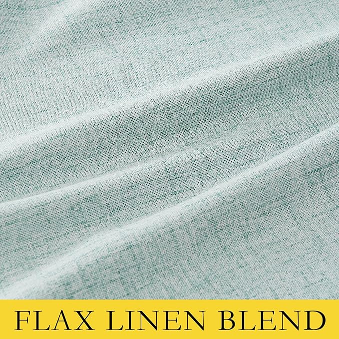 NICETOWN Seafoam Green 100% Blackout Back Tab Curtains 84" Long 2 Panels - Image 9
