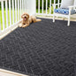 OLANLY Front Door Mat Outside 71x47, All-Season Absorbent Rubber Doormat | Grey by OLANLY