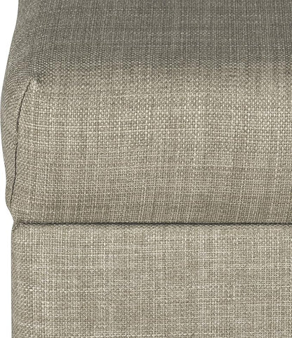 Homepop Home Decor | Upholstered MediumRectangular Storage Ottoman | Hinged Lid - Image 10