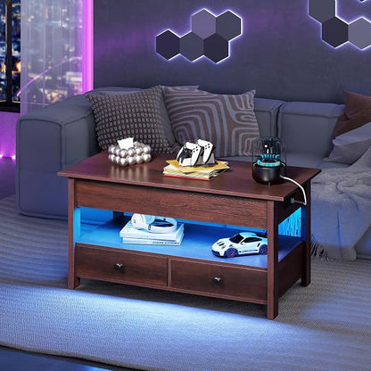 WLIVE Coffee Table, Lift Top Coffee Table - Image 8