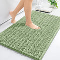 Arotive Luxury Chenille Bathroom Rug Mat, Extra Soft Thick Absorbent Shaggy Bath Rugs, Non-Slip Machine Wash Dry, Plush Bath Mats for Bathroom, Shower and Tub, 36x24, Sage Green