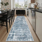 Soalmost Abstract Runner Rug 2x8 Washable Hallway Kitchen Runners Blue/Grey | by Soalmost