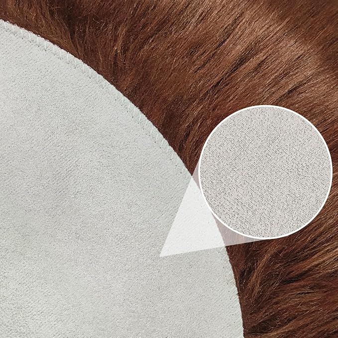 3ft Small Round Brown Rug, Thick Furry Fluffy Carpet - Image 7