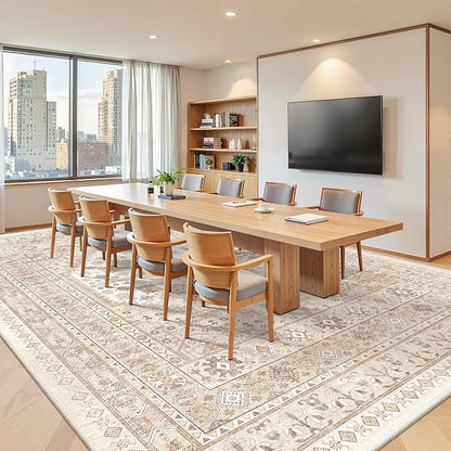 10x14 Area Rugs for Living Room, Large Washable Rug, Dining Room, Low Pile - Image 8