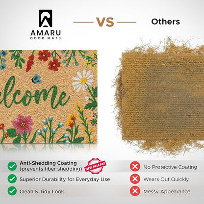 Coir Welcome Mat, 24 x 36 in | 100% Natural Coir, Anti-Shedding, Durable PVC - Image 3