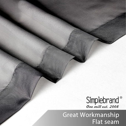 Simplebrand Black Sheer Kitchen Cafe Curtains - Image 4