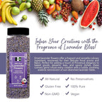 NPG Freeze Dried Lavender Flowers 4 Oz, Culinary Grade Lavender Buds for Tea, Baking, DIY Soap, Candle Making, Potpourri, Natural Fragrance Sachets, All-Natural, Non-GMO, Gluten-Free
