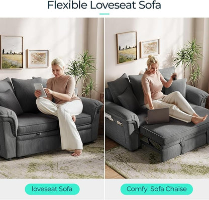 LINSY HOME Sectional Loveseat Sofa - Image 4