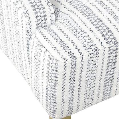 HomePop Swoop Arm Accent Chair, Ivory Stripe - Image 9