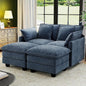 58" Cloud Couch Loveseat, Deep Seat Modular Sectional Sofa by Hanherry