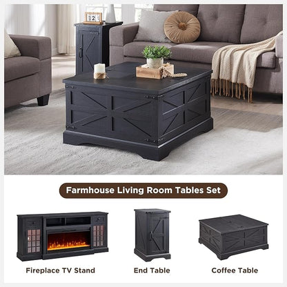 JXQTLINGMU 36" Lift Top Coffee Table - Image 6