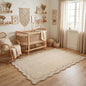 GarveeHome 4x6 Scalloped Washable Area Rug Jute Nursery Kids Bedroom Rug | Soft by GarveeHome