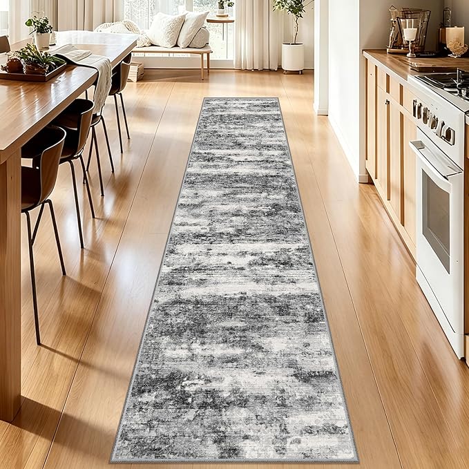 2x10 Runner Rug Non-Slip，Modern Abstract 10ft Washable Runner Rugs - Image 6