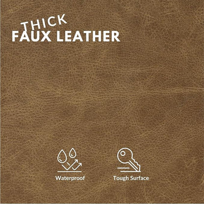 Faux Leather Fabric, Thick Durable Synthetic Repholstery Leather Vinyl - Image 2