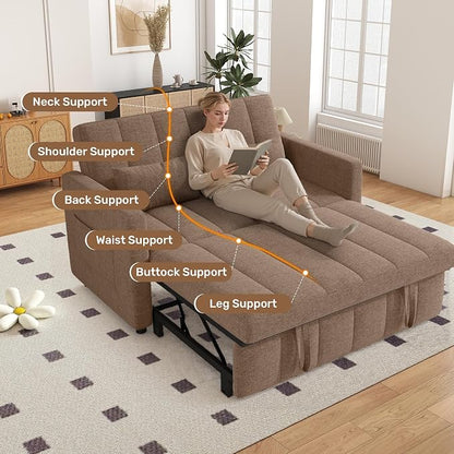 Nebuaegis Sleeper Sofa Bed, 3-in-1 Convertible Pull Out Couch - Image 5