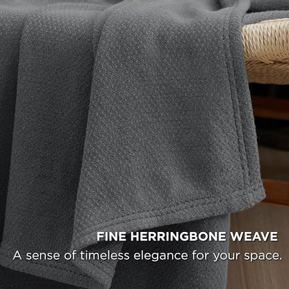 Bedsure GentleSoft 100% Cotton Large Throw Blanket - Image 3