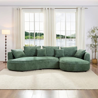 124.8'' Curved Sofa Couch with Chaise Lounge - Image 3
