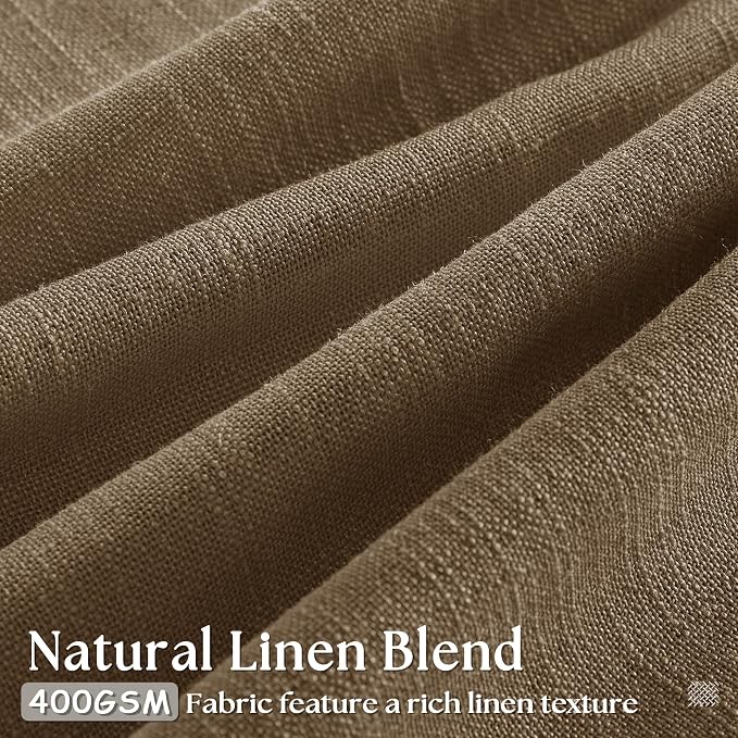 Dutch Cocoa Pinch Pleat Linen Curtains 120 Inches Long 60 Inch Wide 1 Panel | - Image 3