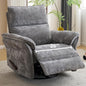 Oversized Glider Rocker Recliner, Chenille Rocking Nursery Chair by Rhevoy