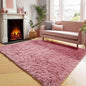 Blush Area Rugs for Bedroom Living Room, Fluffy Fuzzy Shag Shaggy 4x6 Bedside by ONASAR