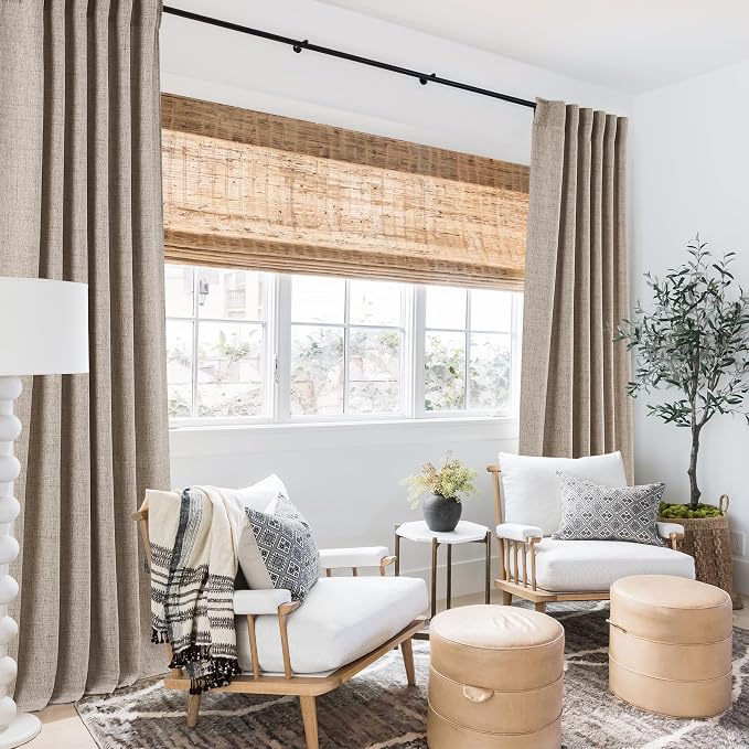 RYB HOME Linen Semi Sheer Curtains - Image 6