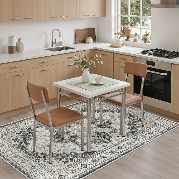 Madane Area Rug 4x6 Washable Rugs Vintage - Image 4