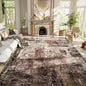Ompaa Living Room Rug 8x10 Brown Area Rugs Machine Washable Abstract Coffee by OmpaaHomeDecor