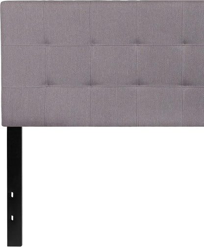 Flash Furniture Bedford Tufted Upholstered Queen Size Headboard in Light Gray - Image 9