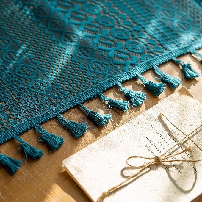 Sutuo Home Teal Boho Curtains 84 inches Long - Image 8