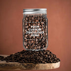 DISCOUNT PROMOS 50 Decorating Mason Jars Set, 12 oz. - Customizable Text, Logo - Canning, Aluminum Lid - Clear