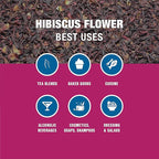 Tiesta Tea - Dried Hibiscus | Loose Leaf | Cut & Sifted Hibiscus Flower | Premium Blend | Non-Caffeinated | Make Hot or Iced & Brews Up to 200 Cups | 16 Ounce Resealable Bulk Pouch