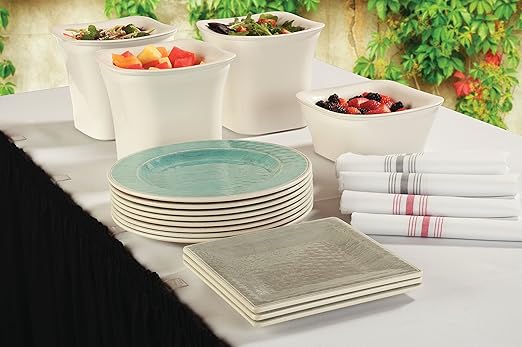 Carlisle FoodService Products Grove Reusable Plastic Plate Appetizer Plate with Rim for Home and Restaurant, Melamine, 7 Inches, Smoke, (Pack of 12)