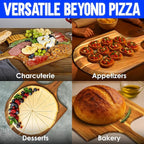 KitchenStar 16-Inch Acacia Wood Pizza Peel – Extra Large Wooden Cutting & Serving Board with Handle – Natural Oil Finish – Ideal Pizza Oven Accessory for Easy Sliding & Prep