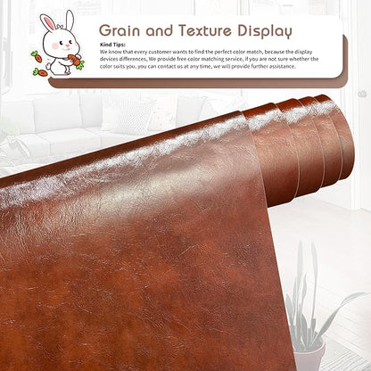 KING MOUNTAIN Leather Repair Patch, 12 x 60 Inches self Adhesive Leather Repair - Image 2
