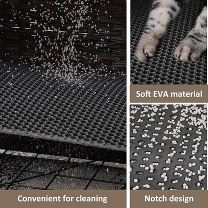 Cat Litter Box Enclosure with Soft Litter Mat; Hidden Cat Washroom Furniture - Image 5